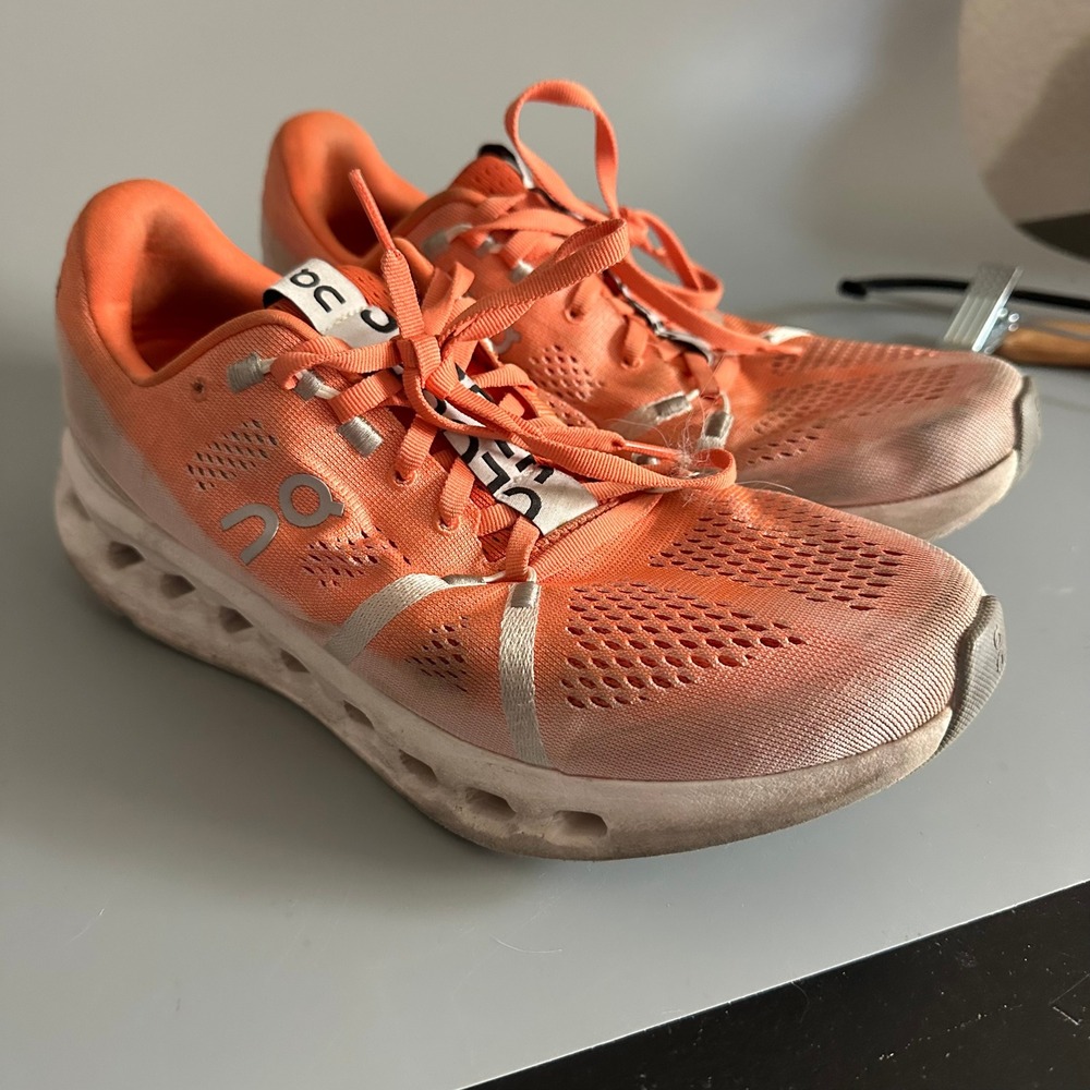 On Cloudsurfer‎ sz 11 Running Shoes Orange Pink Gradient CloudTec Phase Sneaker